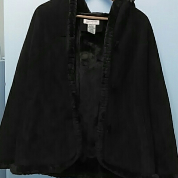 Jones New York faux fur chocolate colored jacket - Picture 1 of 6